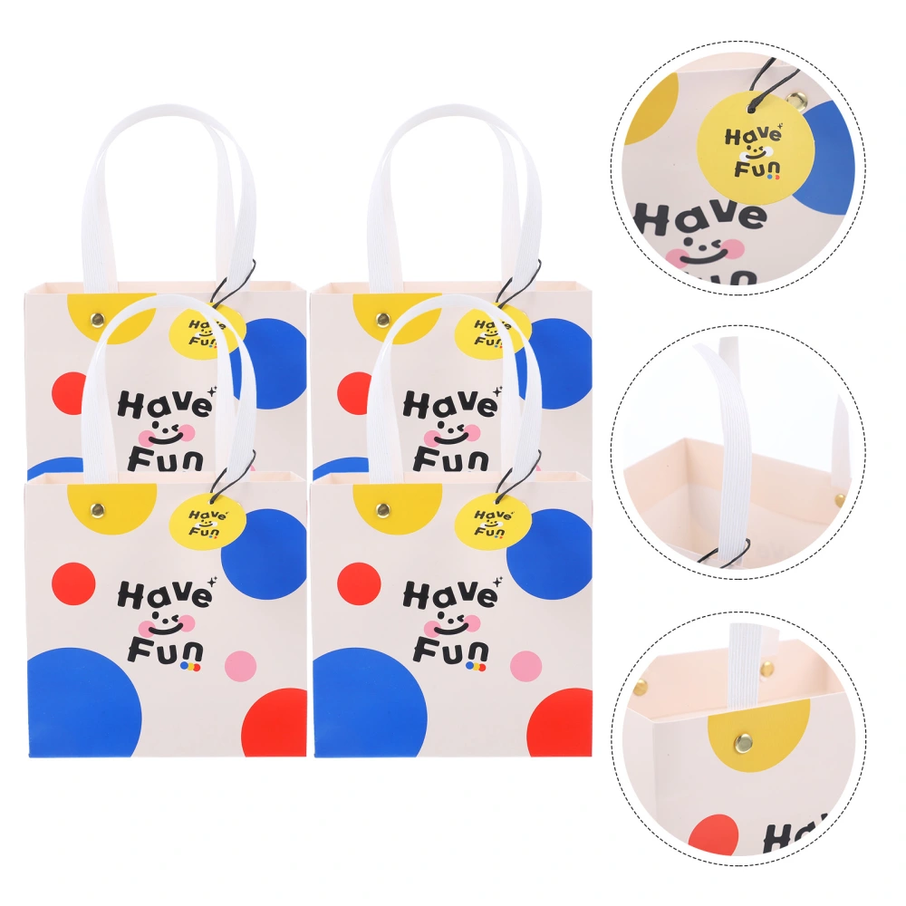 4pcs Paper Gift Bags with Handles Party Favor Bags Goodies Bags Gift Packaging Bags