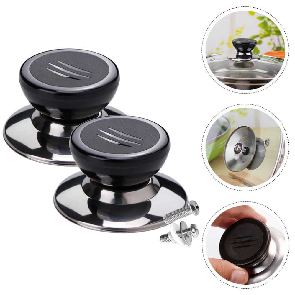 2Pcs Pot Lid Knobs Universal Pot Lid Cover Knob Replacement Kitchen Cookware Knob Handle