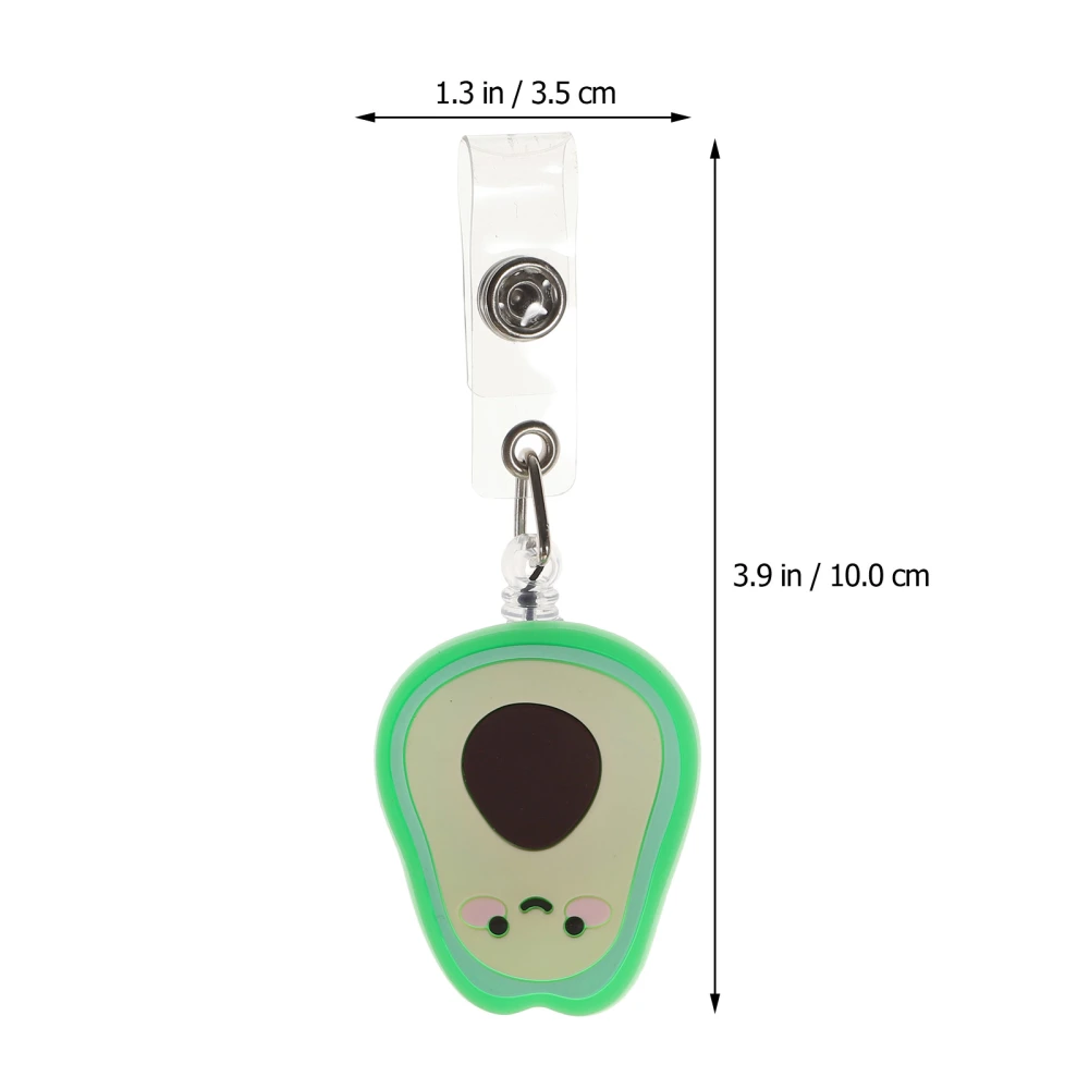 4Pcs  Avocado Badge Clips Convenient Badge Buckles Multi-function ID Card Holders