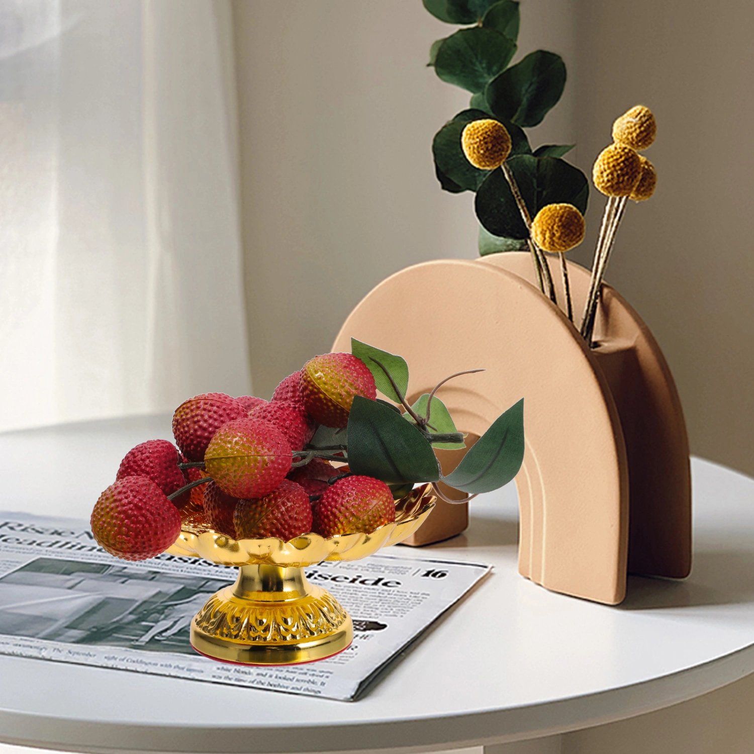Temples Sacrifices Footed Fruit Bowl Lotus Design Fruit Offerings Bowl  Home Decoration