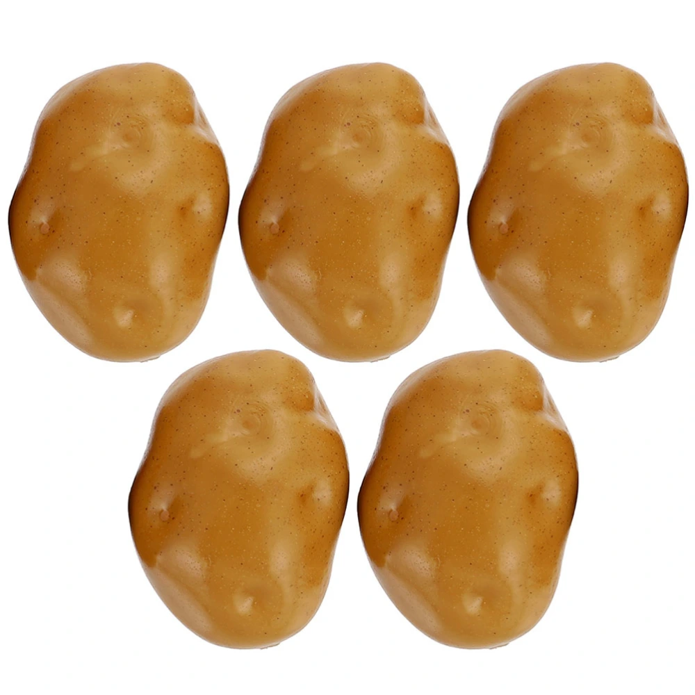 5Pcs Simulated Potato Foam Potato Model Vegetable Model Lifelike Vegetable Model Artificial Potato