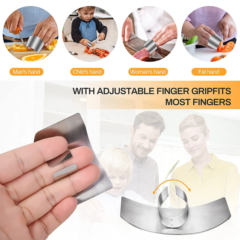 6Pcs Stainless Steel Finger Guards Cutting Finger Protectors Practical Finger Guards for Cutting