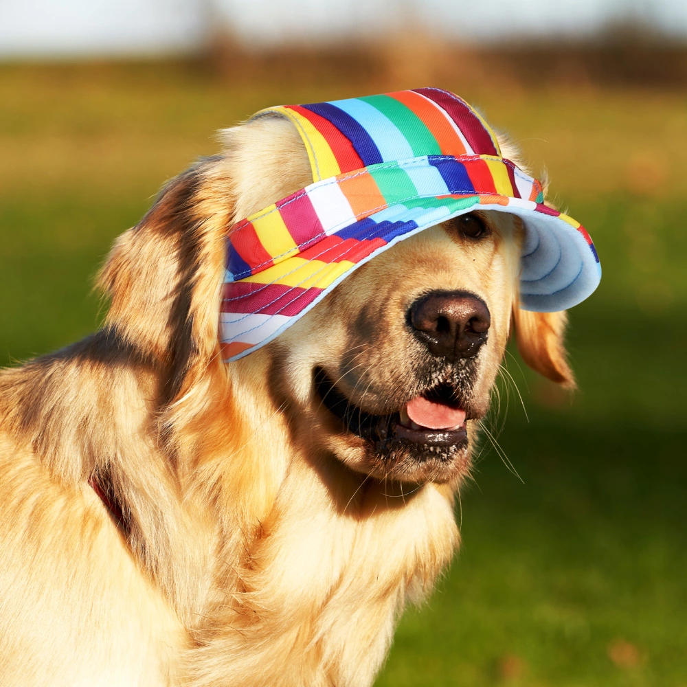 2 Pcs Pet Hats Round Brim Dog Hats with Dog Baseball Caps for Outdoors