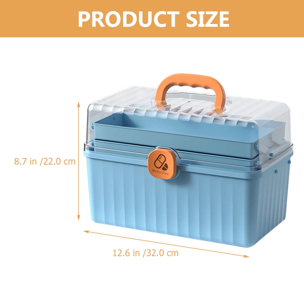 Plastic First Aid Storage Box Medicine Storage Box Organizer Family Emergency Medicine Case Organizer