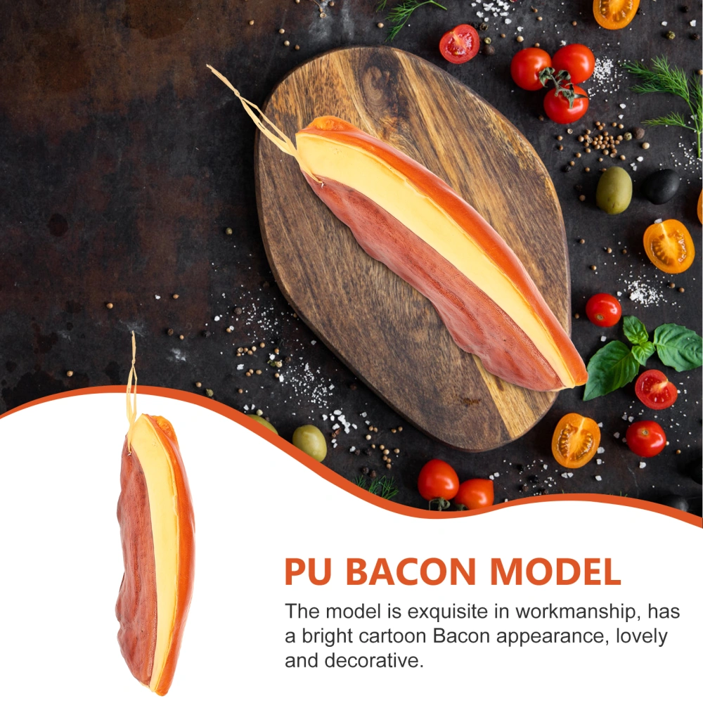 PU Bacon Model Simulation Bacon Model Design Decor plaything PU Bacon Toy