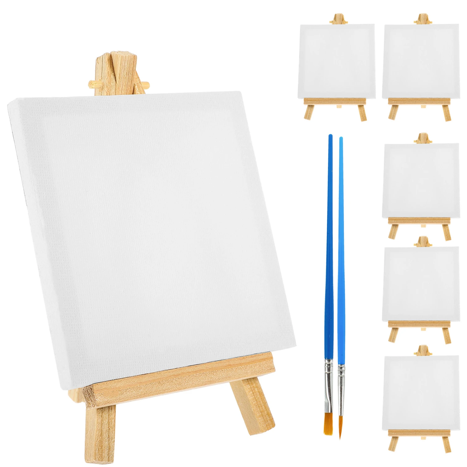 1 Set Canvas Painting Kit Paint Supplies Kids Canvas for Painting Painting Easel and Canvas