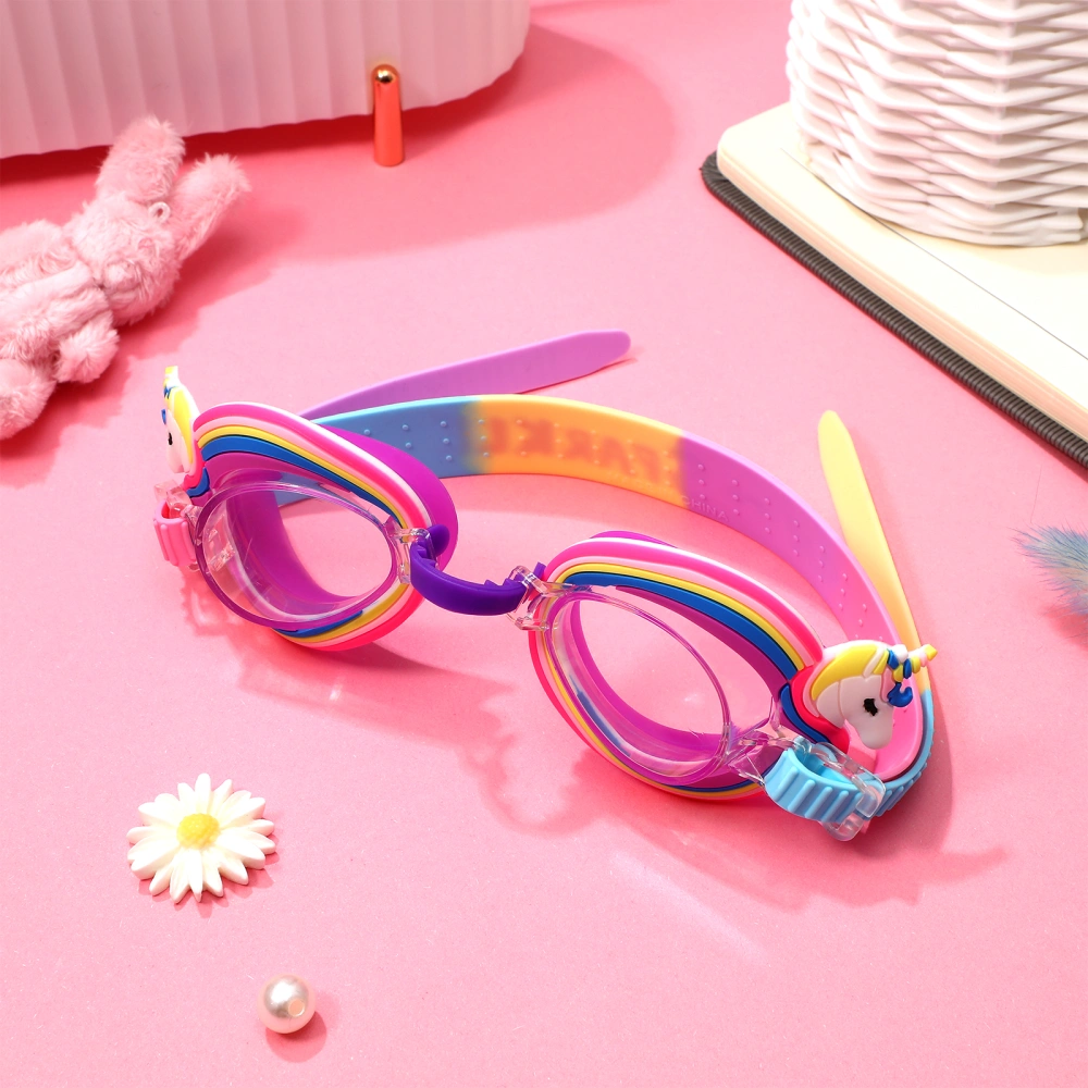 Kids Swimming Goggle Fog Free Children Swim Glasses Toddlers Cartoon Unicorn Goggle