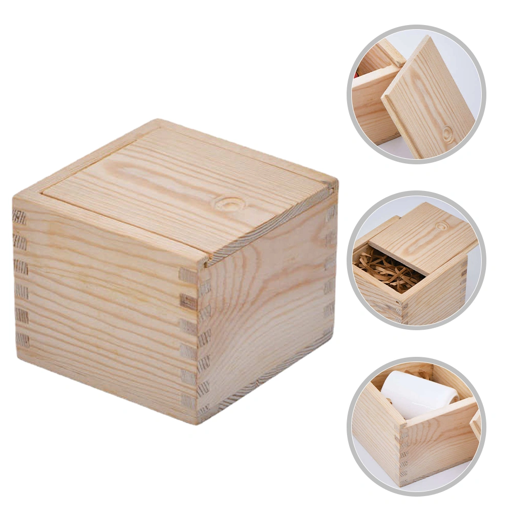 Slide Type Teacup Storage Box Wooden Cup Packing Container Square Gift Wrapping Box