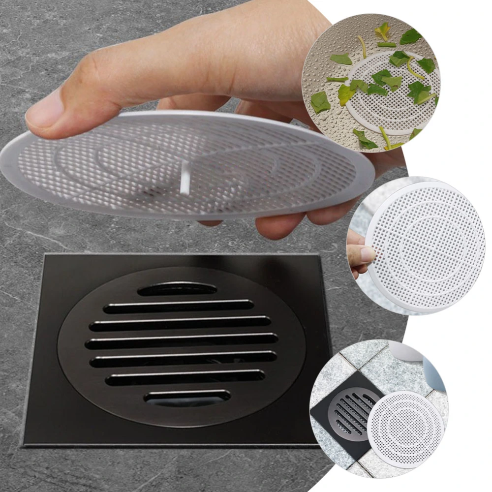 6pcs Cuttable Sink Drain Covers Plastic Shower Drain Hair Catcher Sink Sealing Covers