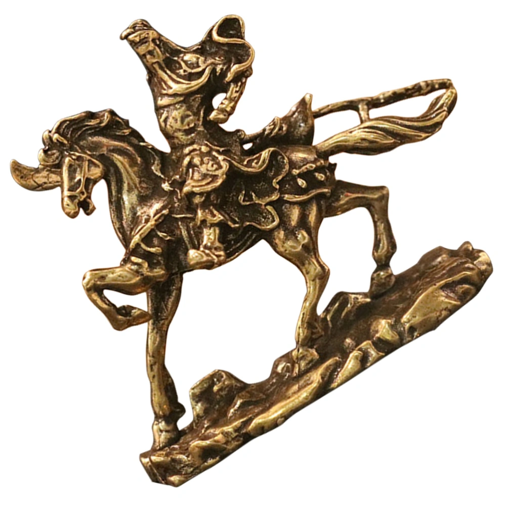 Retro Style Riding Horse Decor Brass Craft Horse Household Desktop Decor Home Accessory