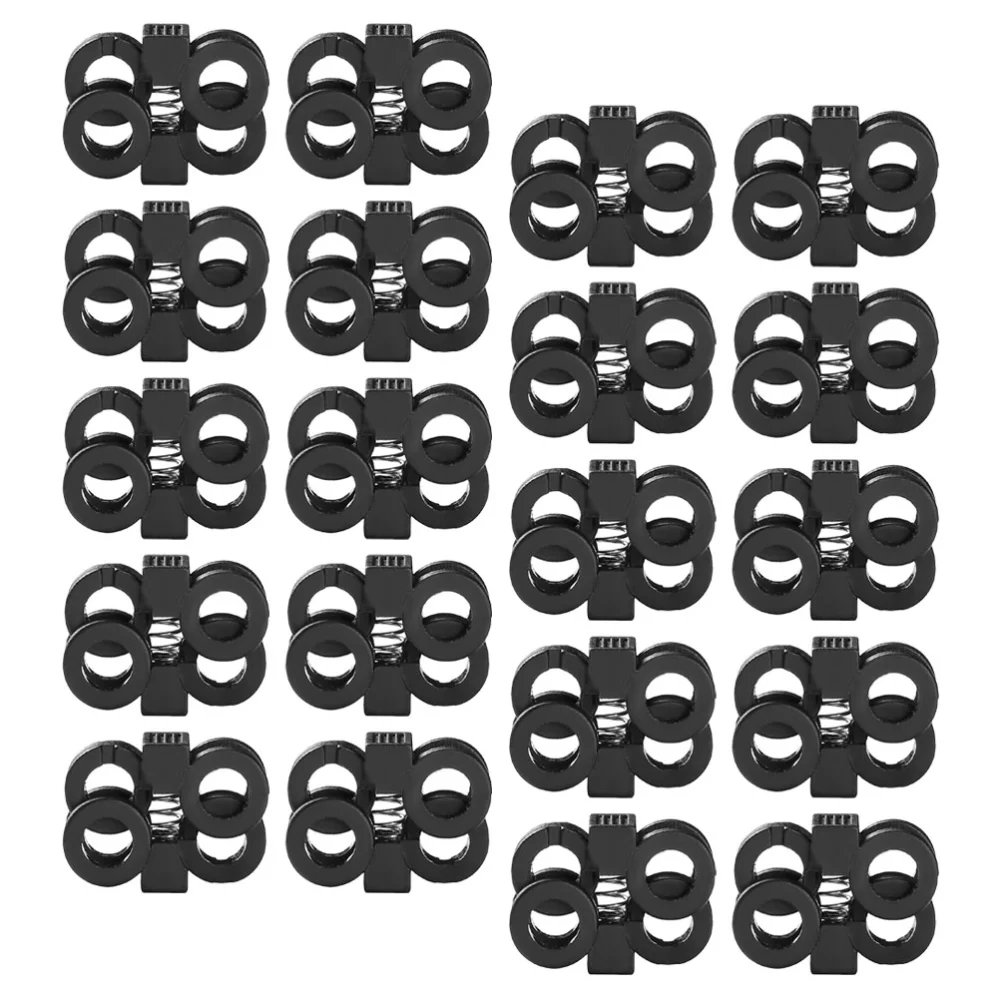 20Pcs Non-slip Shoelace Buckles Adjustable Shoelace Fastener Locks Shoestrings Ornament