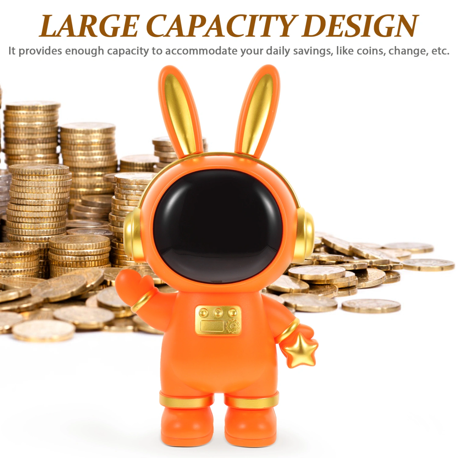 Cute Bunny Piggy Bank Rabbit Money Jar Adorable Rabbit Shape Saving Bank Home Decor