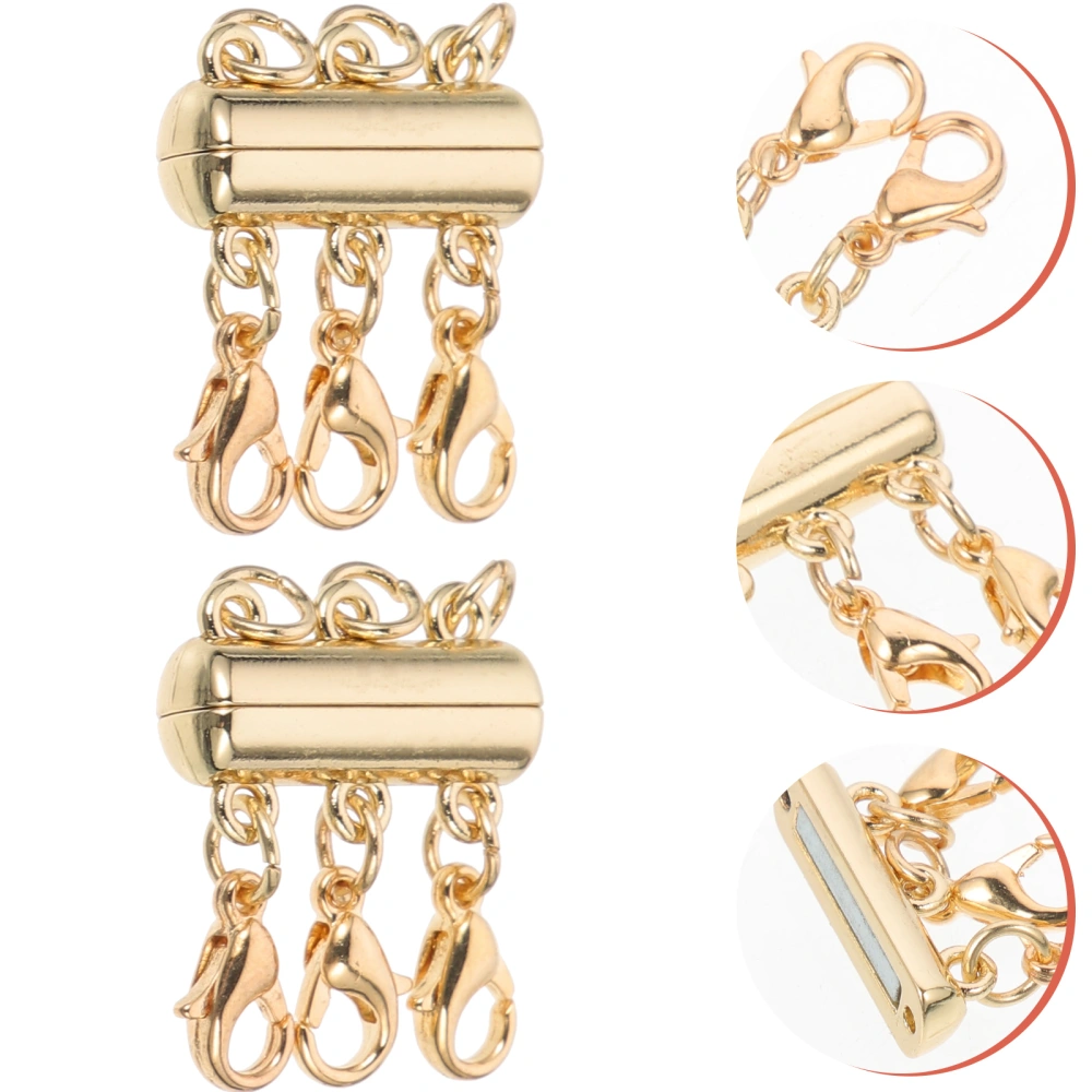 2Pcs Necklace Layering Clasps Magnetic Necklace Connector DIY Magnetic Necklace Separator