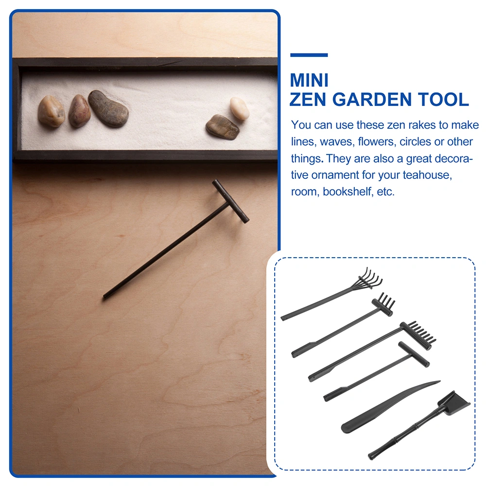 9pcs Mini Zen Garden Rake Set Mini Farm Ornaments Meditation Zen Garden Tools