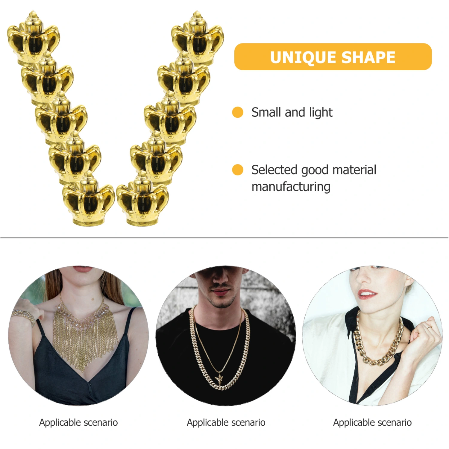 10pcs Mini Crown Charms DIY Mini Crown for DIY Crafts Jewelry Making Gift Decoration
