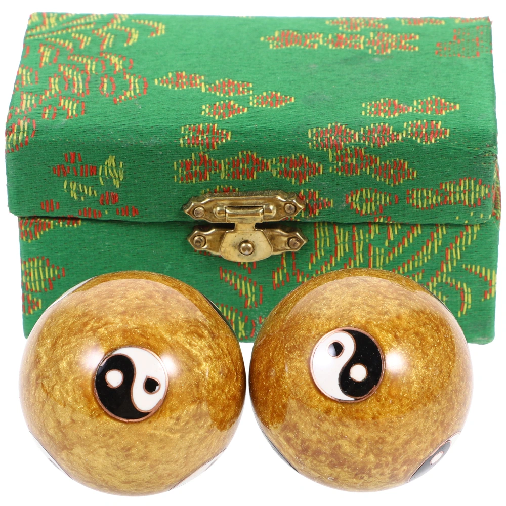 2Pcs Reusable Handballs Hand Exercise Balls Hand Massage Balls Metal Balls Adult Accessory