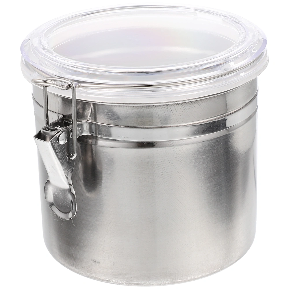 Convenient Food Canister Stainless Steel Storage Jar Household Coffee Bean Canister Storage Accessory