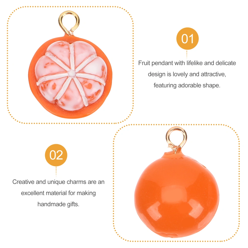 4pcs Fruit Charms Orange Charms Jewelry Making Charms for Earring Necklace Bracelet