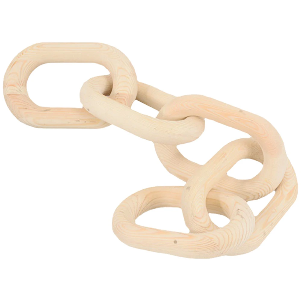 Wood Chain Link Decoration Craft Wooden Chain Ornament Decorative Wood Chain