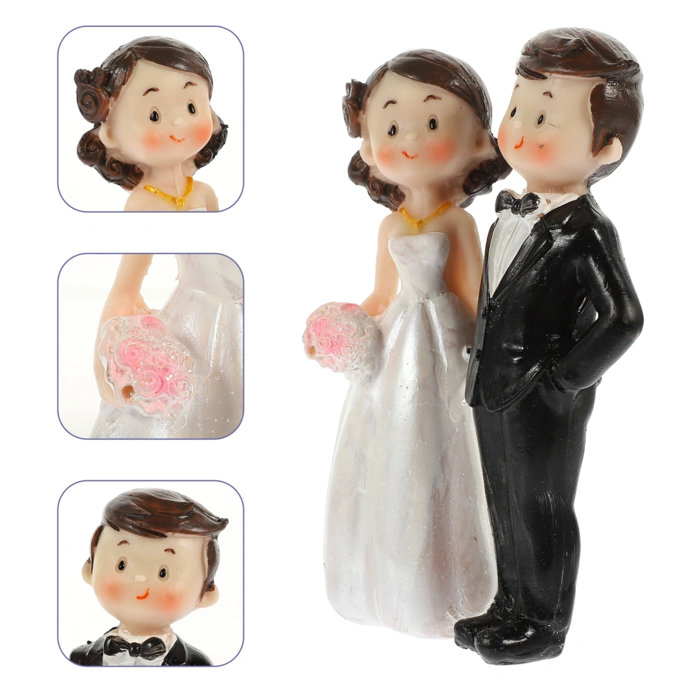 Decorative Couple Doll Wear-resistant Wedding Decor Desktop Couple Figure Wedding Accessory