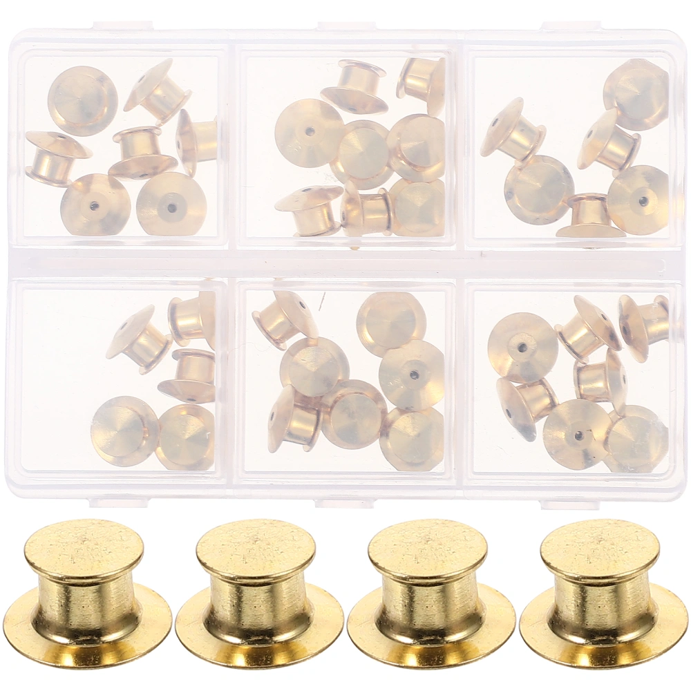 1 Box of Alloy Enamel Lapel Pin Backs Lapel Pin Backs Pin Safety Backs Flat Round Pin Clasp