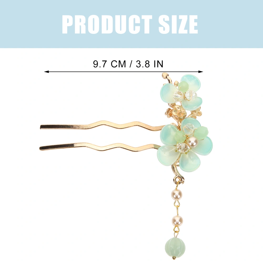 Hair Chopstick Glazes Flower Hair Stick Hair Fork Women Chinese Hair Accessory