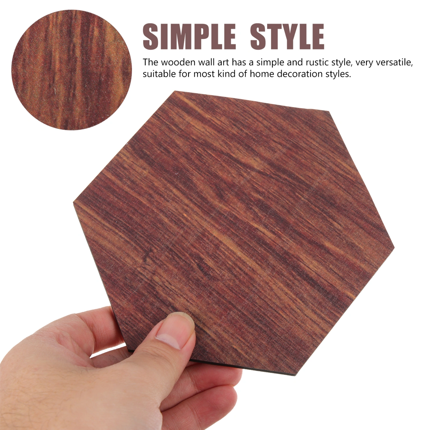 6Pcs Wooden Wall Art Wood Hexagon Decor Wooden Hexagon Panel Wall Hexagon Panel