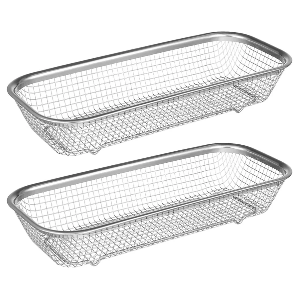 2pcs Dishwasher Bowl Basket Stainless Steel Baking Basket Small Storage Basket Dishwasher Storage Holder