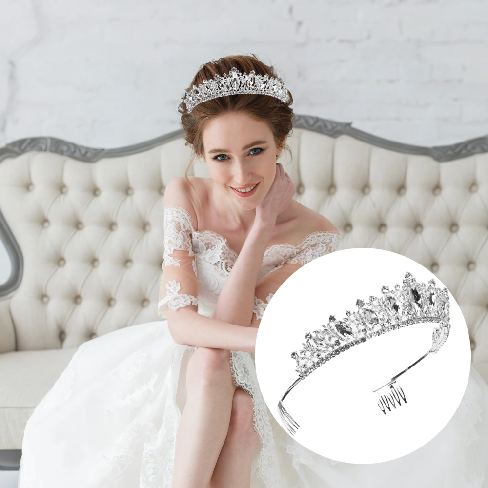 Bridal Crown Crystal Comb Hair Hoop Rhinestone Bride Headdress Wedding Hair Band