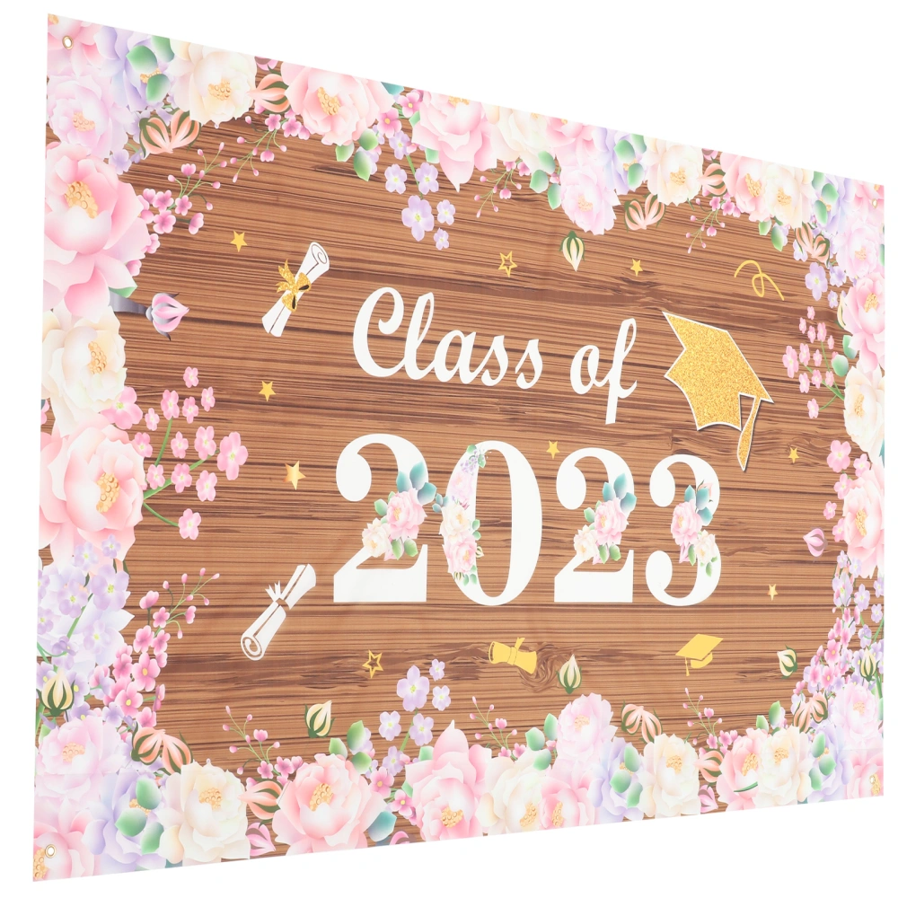 Class of 2023 Graduation Ceremony Hanging Banner Decor Exquisite Polyester Grad Banner