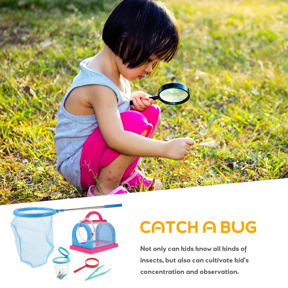 1 Set Critter Catcher Bug Cage With Magnifying Glass for Kids Boys and Girls