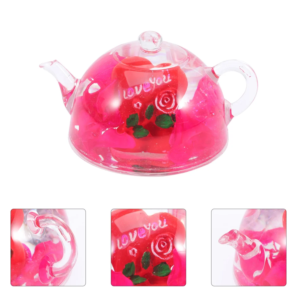 Wedding Anniversary Gift Acrylic Kettle Statue  Shelf Decor Wedding Table Adornment