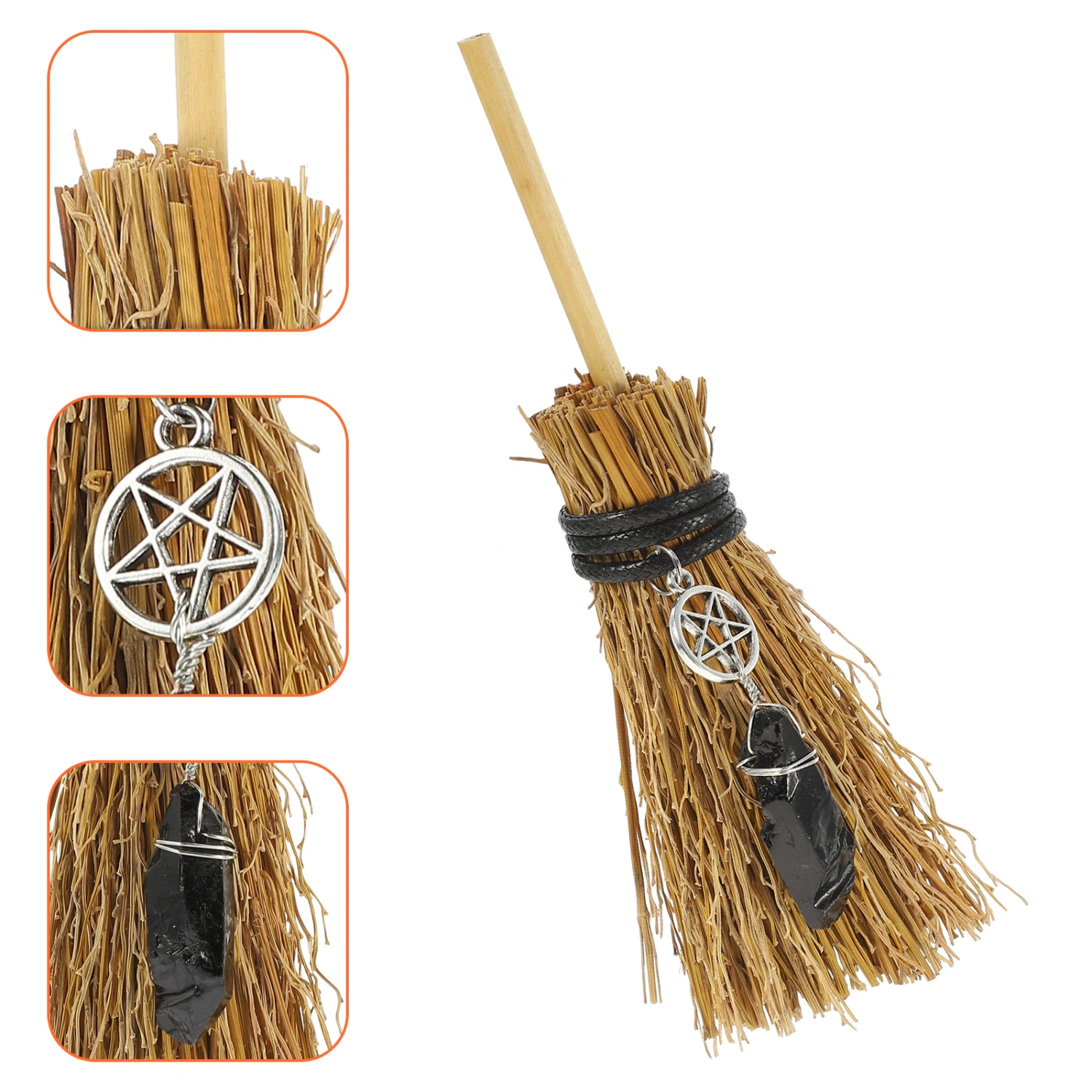 Witch Broom Hanging Charm DIY Craft Pendant Car Hanging Witch Broom Ornament