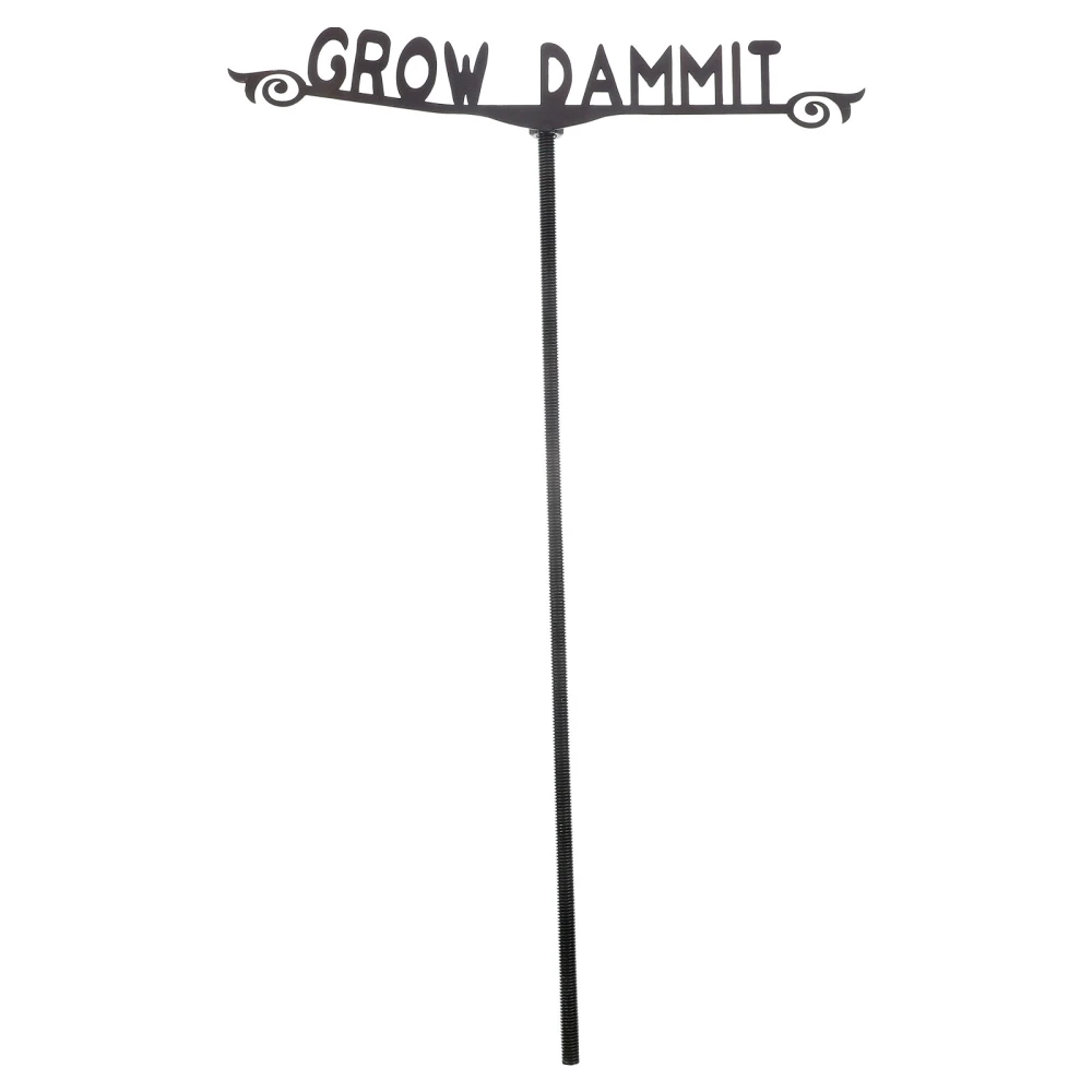 Funny Garden Sign Grow Dammit Garden Stake Metal Sign Sculpture for Front Porch