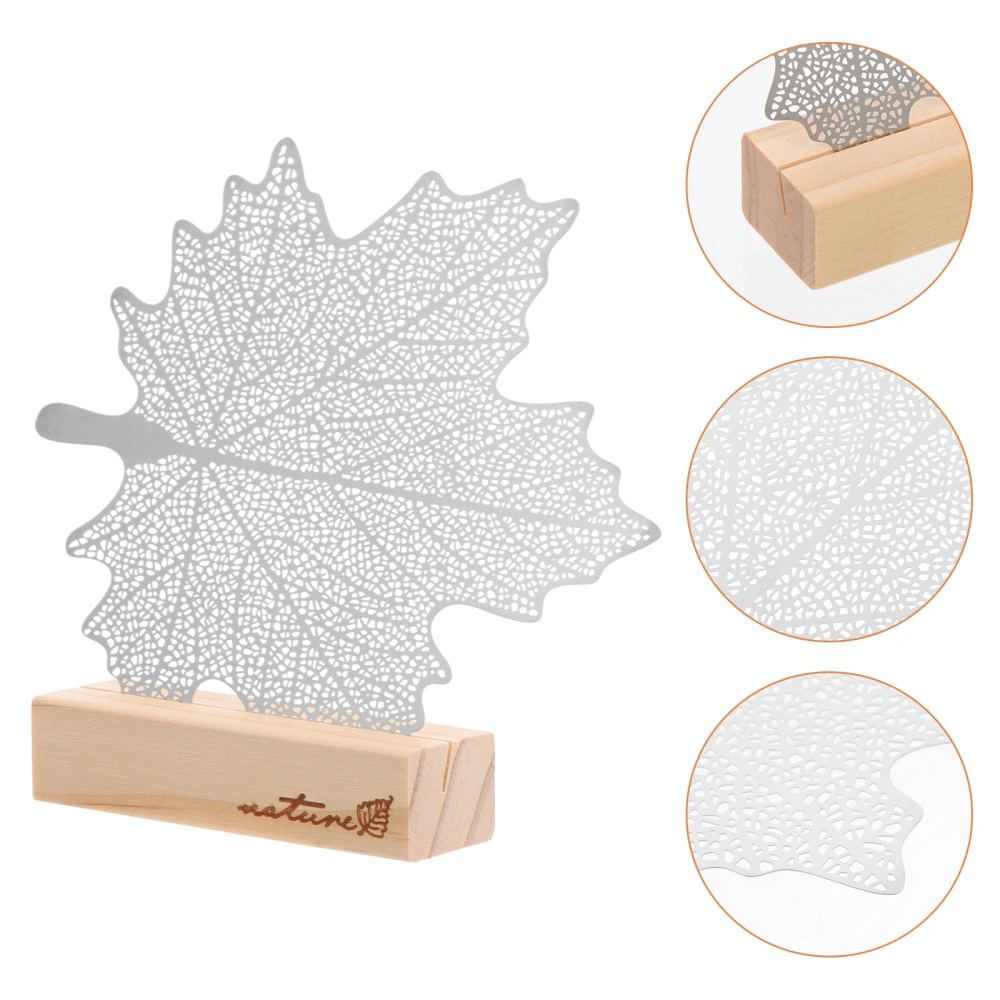 1 Set Natural Leaf Shape Tea Strainer Mesh Loose Tea Strainer with Wood Base Tea Lovers Gift