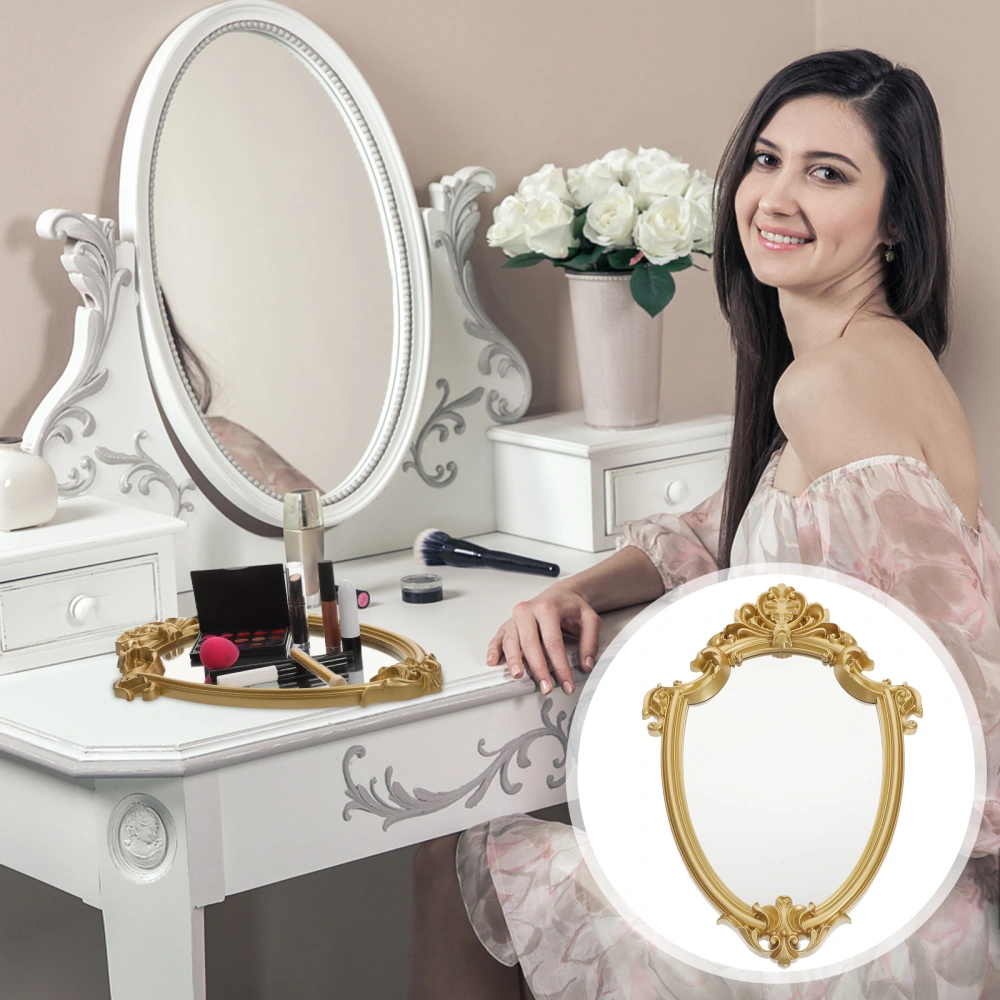 European Style Vintage Decorative Mirror Tray Makeup Organizer Jewelry Organizer Tray