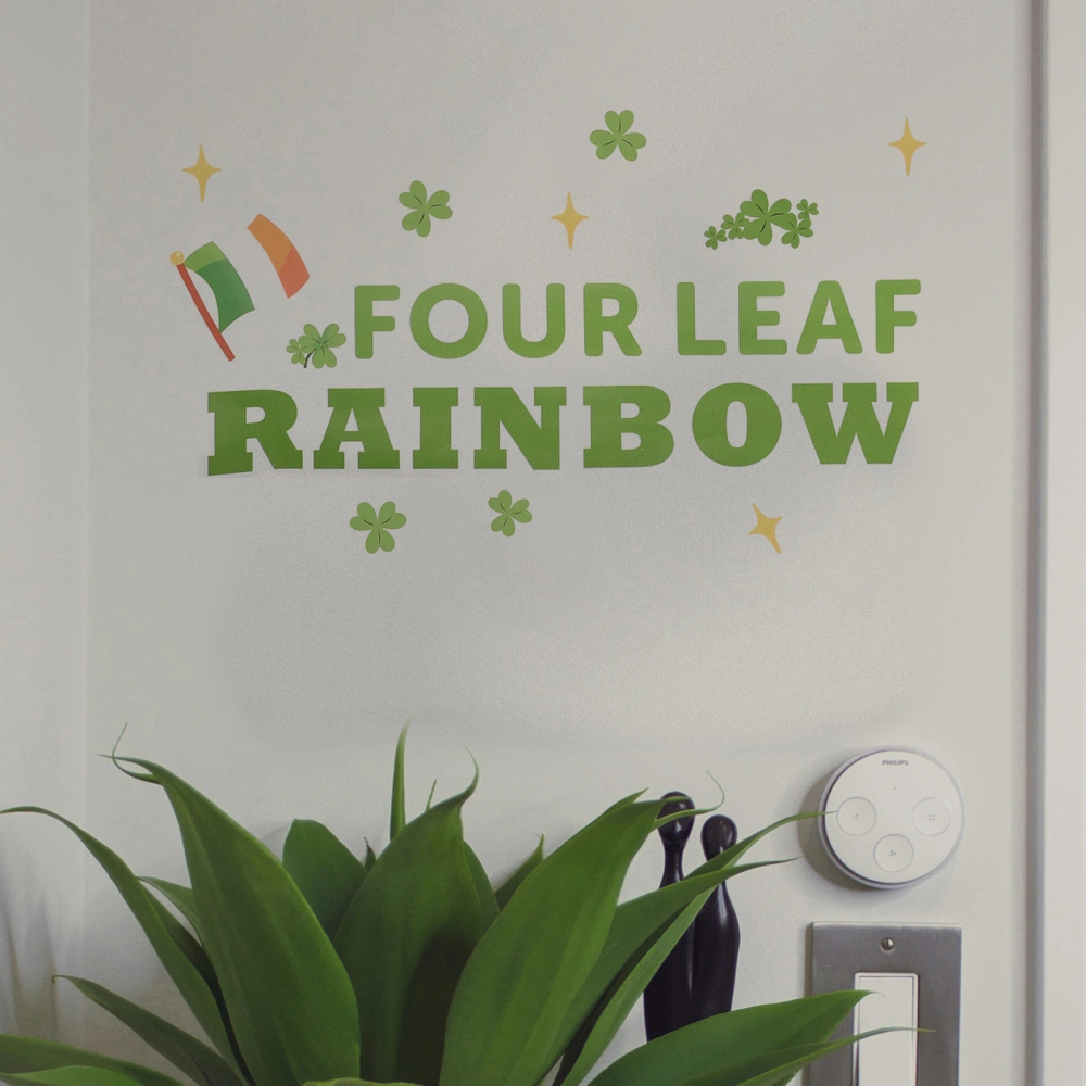 1 Sheet of St. Patrick's Day Wall Decal Wall Sticker Window Cartoon Sticker for Wall