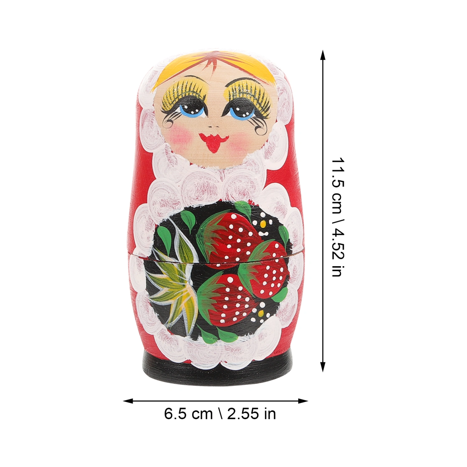 5Pcs Wooden Stacking Dolls Russian Nesting Dolls Lovely Ethnic Cartoon Dolls