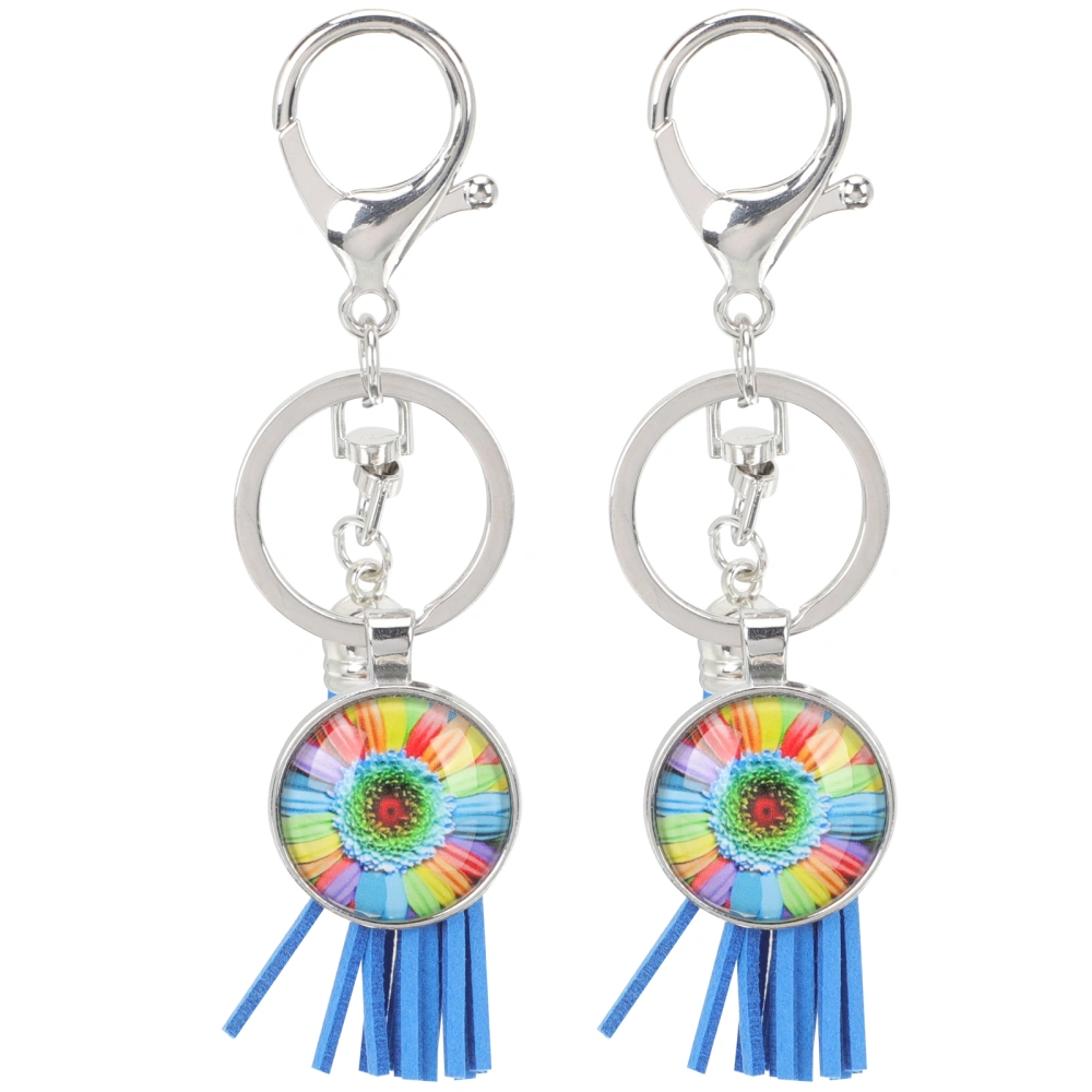 2pcs LGBT Keychain Decorative Rainbow Keychain Party Keyring Gift Metal Keychain