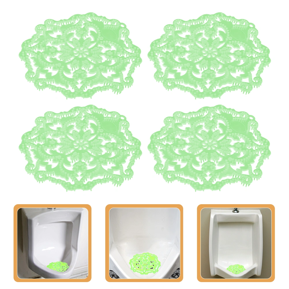 4Pcs Urinal Screen Deodorizer Mats Anti-Splash Urinal Screen for Restaurants Offices Schools