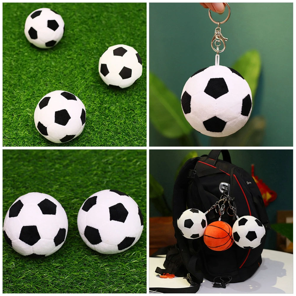 Plush Soccer Ball Keychain Stuffed Football Keychain Sports Ball Key Ring Backpack Keychain