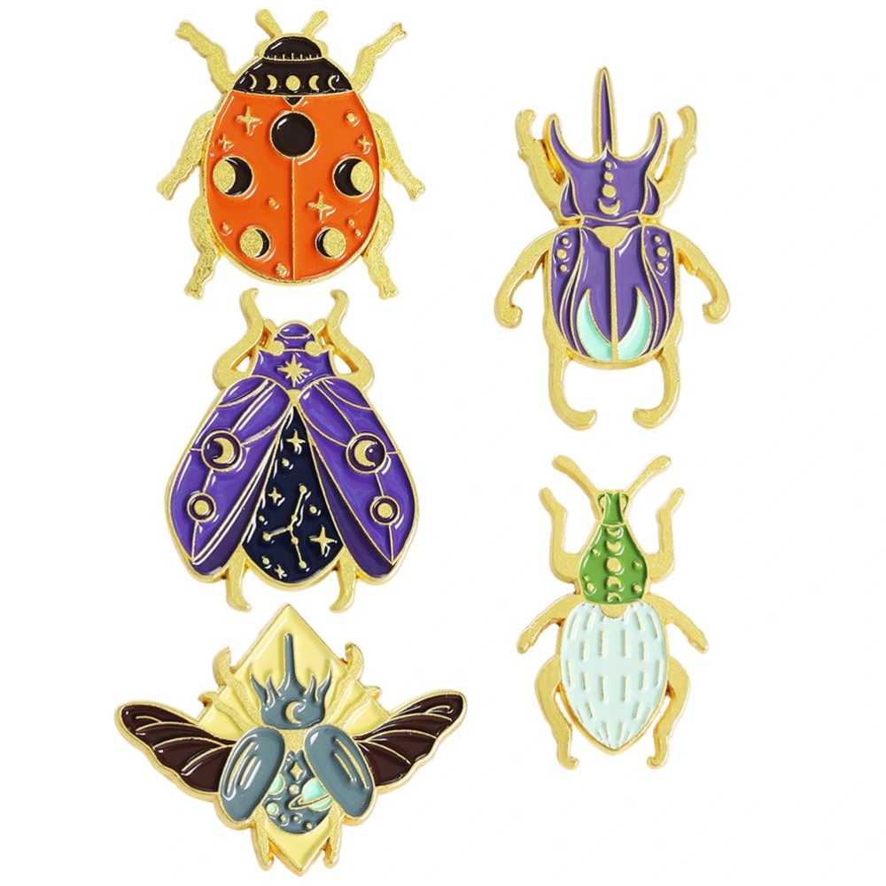 5pcs Moth Brooch Pins Moth Pins Enamel Pins Moth Backpack Pins for Clothes Jackets Decor