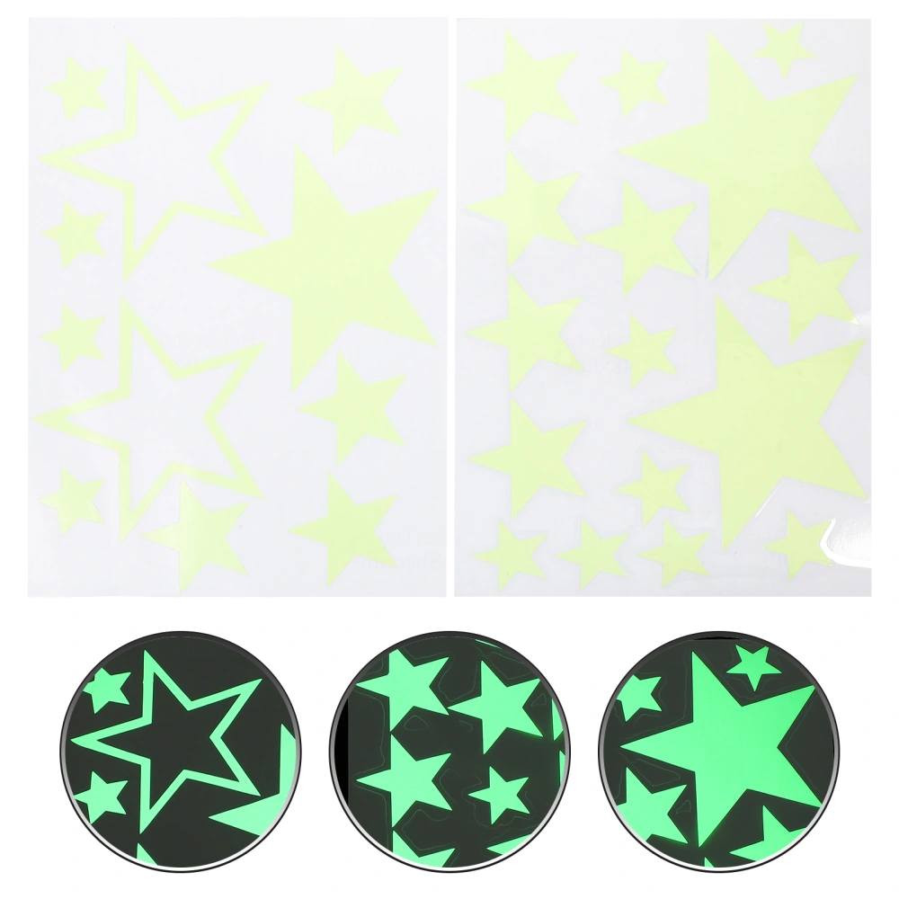 1 Set Glow in The Dark DIY Stickers Removable Glow in Dark Wall Decals Luminous Decals