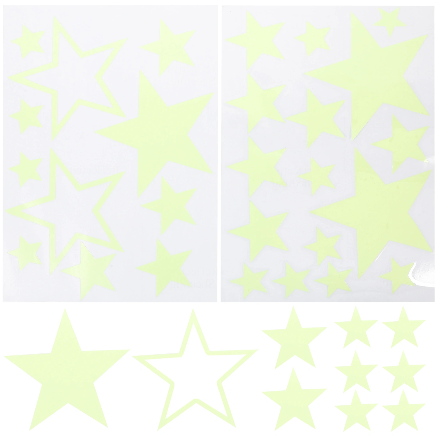 1 Set Glow in The Dark DIY Stickers Removable Glow in Dark Wall Decals Luminous Decals
