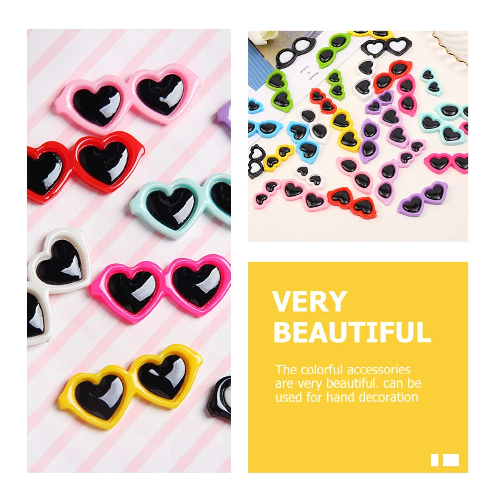 20pcs Mini Resin Sunglasses Charm Scrapbooking Jewelry Making Flatback Charms