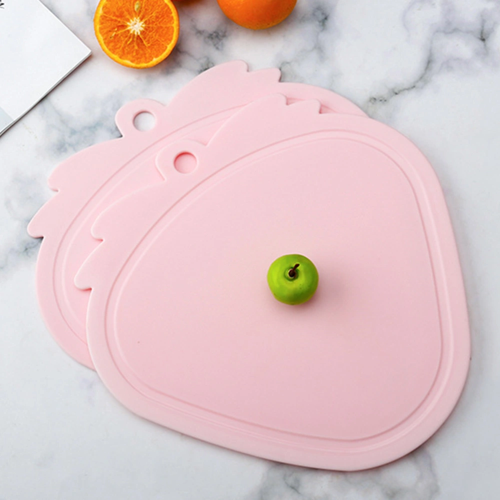 2pcs Small Cutting Board Strawberry Shaped Cutting Board Vegetable Chopping Board