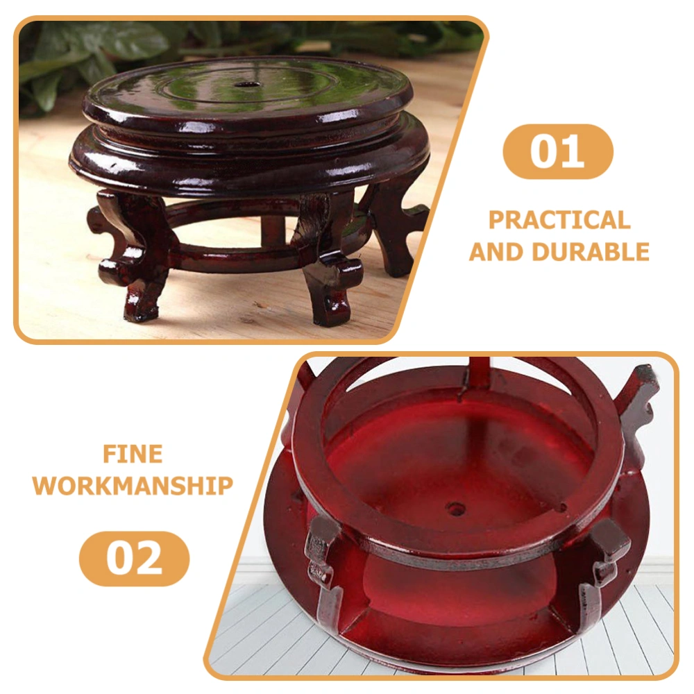 Wooden Display Base Handicraft Figurine Display Stand Tabletop Vase Fish Tank Base