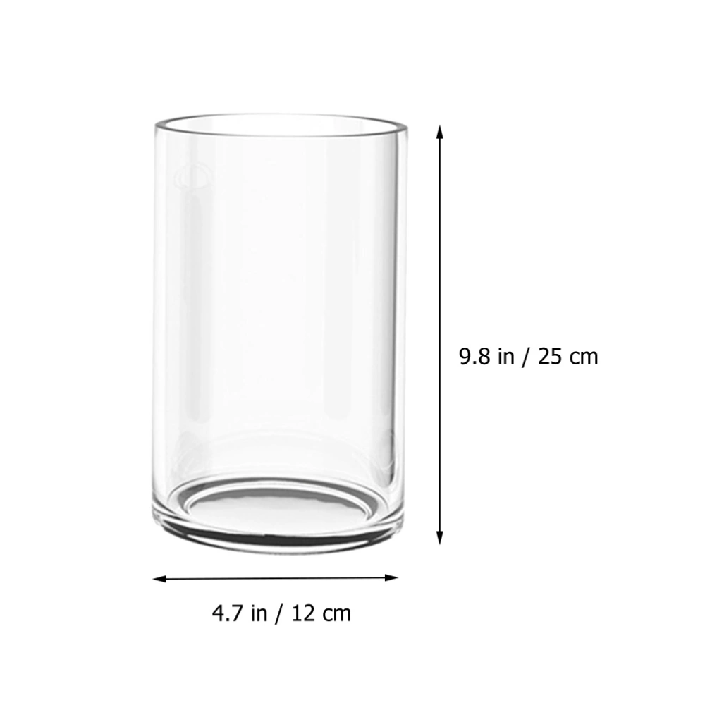 Clear Glass Vase Desktop Simple Cylinder Glass Flower Vase Flower Arrangement Container