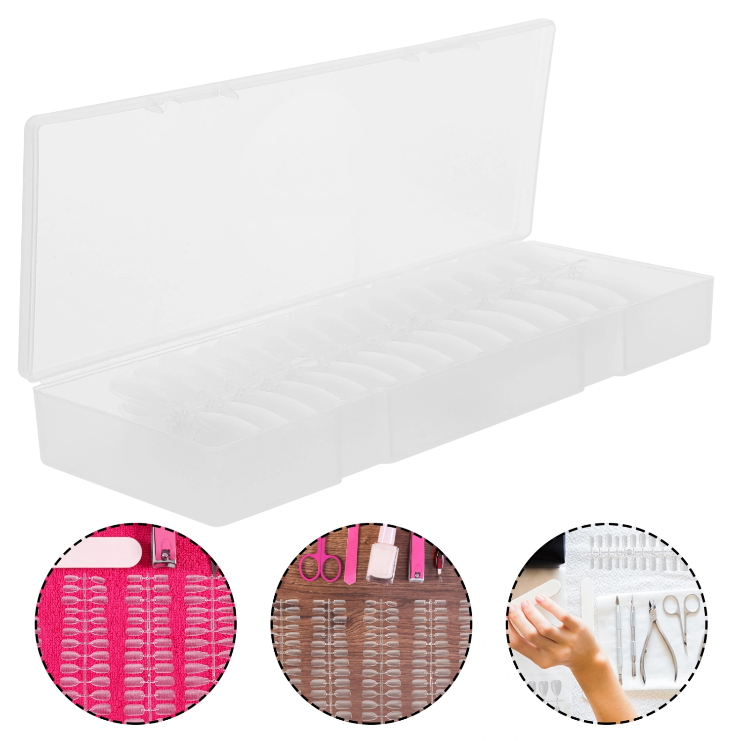 300Pcs False Nail Patches Fake Nail Tips Full Cover Fake Nails Frosted False Nails Press On Nails