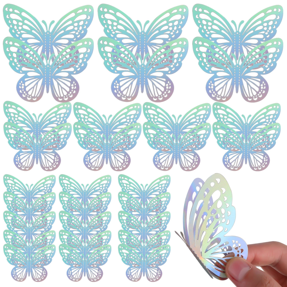 72 Pcs Butterfly Wall Decors Removable Stickers 3D Wall Murals for Party Table Room